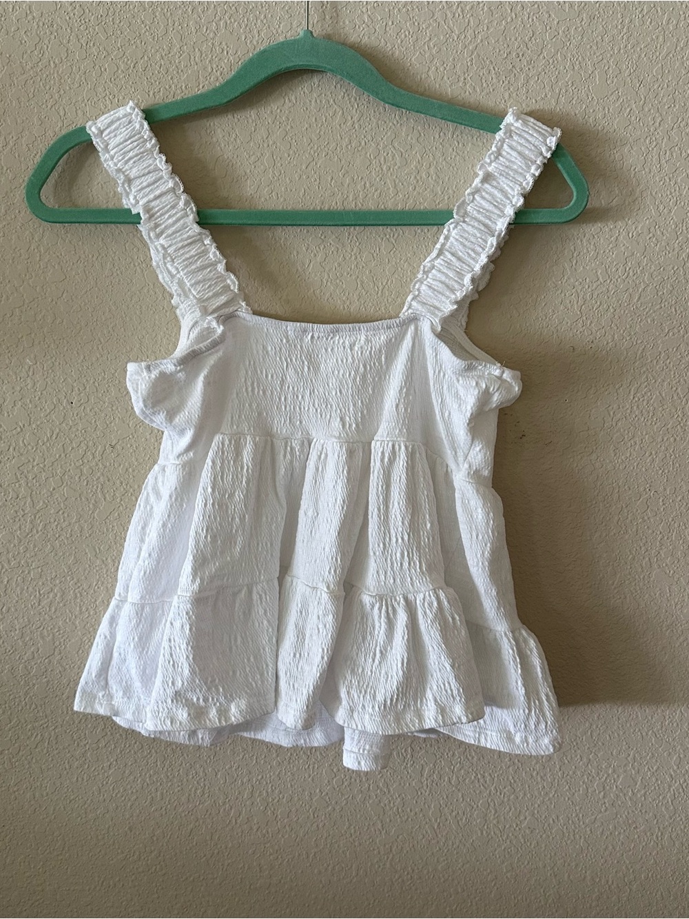 Altar'd State White Ruffled Square-Neck Tank Top - Picture 3 of 5